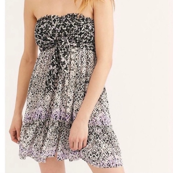 Vintage free people “Bali nights” mini dress - Picture 4 of 5